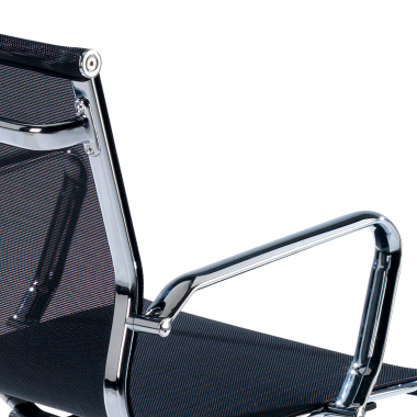 Design bureaustoel Stilo, verchroomd frame, lage rugleuning, ademende Mesh bekleding 210737 - (Outlet)