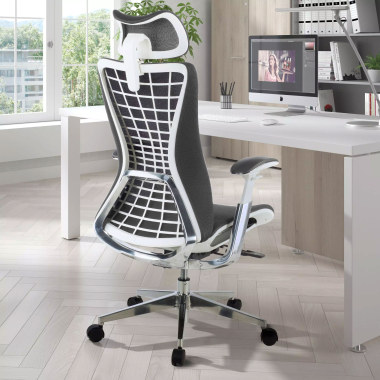 ergonomische bureaustoel grijs miller netstof mesh 3d verstelbare armleuningen 2