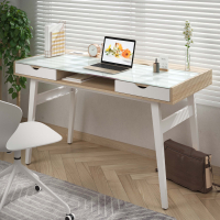 Schrijftafel Nimbus met glas en ladenblok, modern design