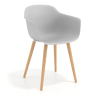 Scandinavische stoel Alice, houten poten