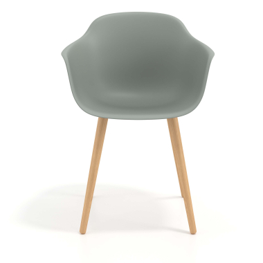 scandinavische stoel antraciet draaistoel hout kunststof vaste armleuningen 6