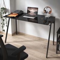 Bureau met draadloze oplader Stellar, gehard glas