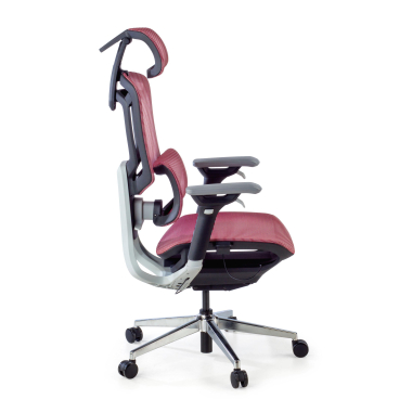ergonomische bureaustoel rood valkyr netstof mesh 4d verstelbare armleuningen dubbele lumbale steun hoofdsteun 11