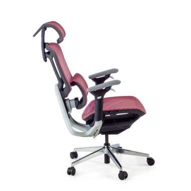 ergonomische bureaustoel rood valkyr netstof mesh 4d verstelbare armleuningen dubbele lumbale steun hoofdsteun 6