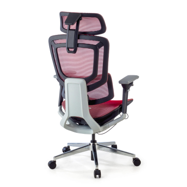 ergonomische bureaustoel rood valkyr netstof mesh 4d verstelbare armleuningen dubbele lumbale steun hoofdsteun 8