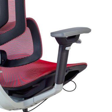 ergonomische bureaustoel rood valkyr netstof mesh 4d verstelbare armleuningen dubbele lumbale steun hoofdsteun 9