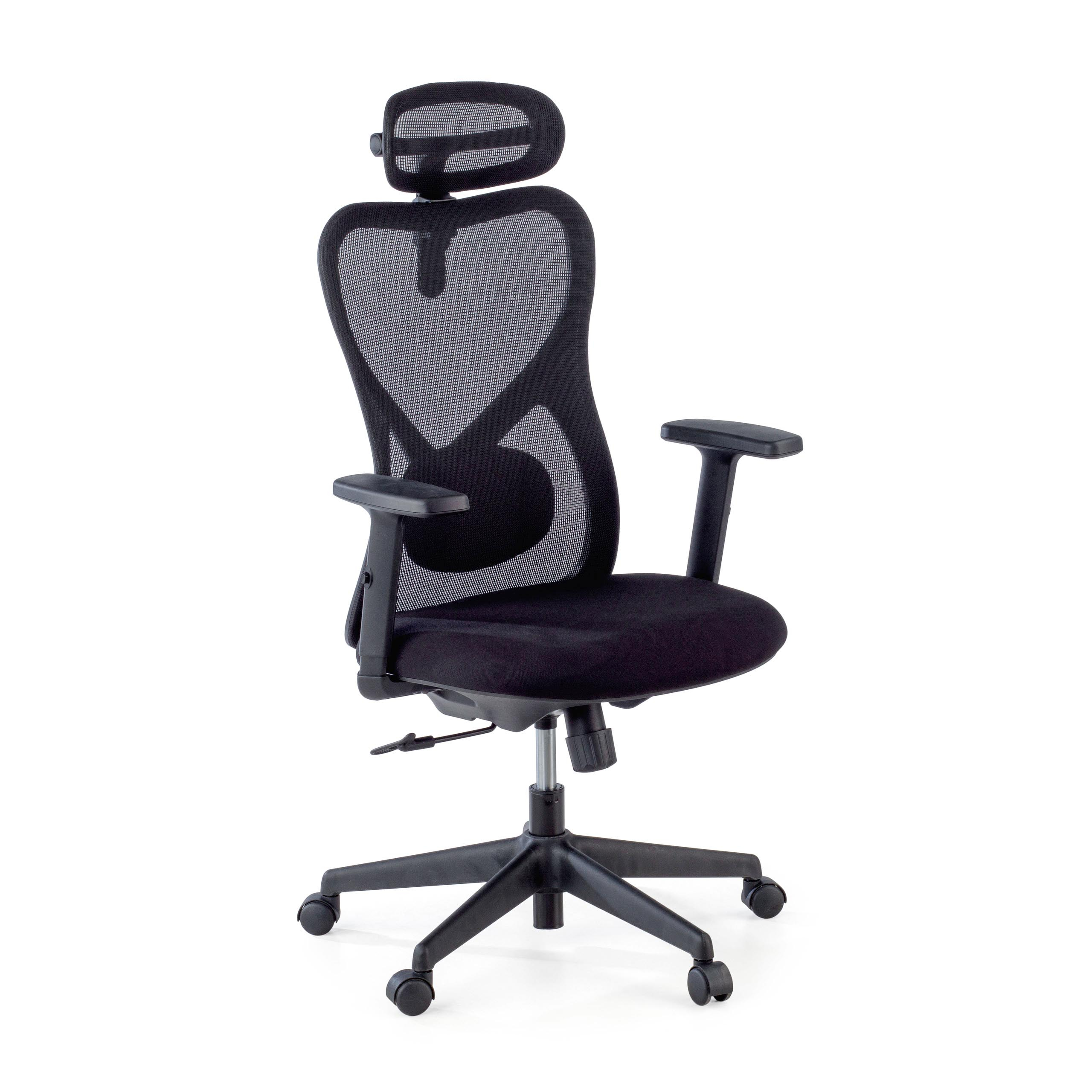 Bureaustoel Fusion black, lendensteun