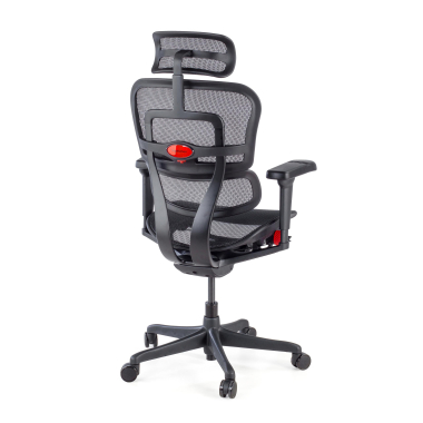 gamestoel zwart zwarte structuur gaming netstof mesh 5d verstelbare armleuningen lumbale steun hoofdsteun 6