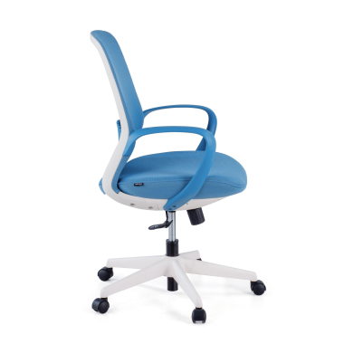 draaistoel blauw whisper netstof mesh vaste armleuningen 5