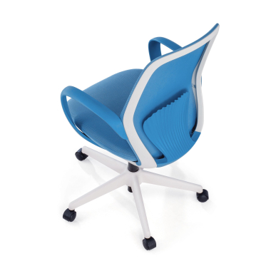 draaistoel blauw whisper netstof mesh vaste armleuningen 9