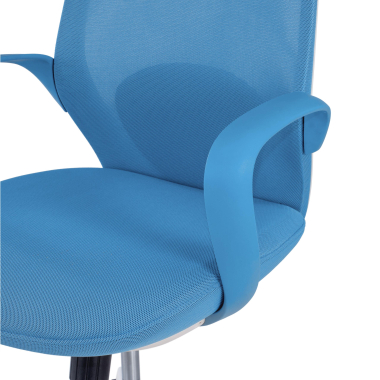 draaistoel blauw whisper netstof mesh vaste armleuningen 4