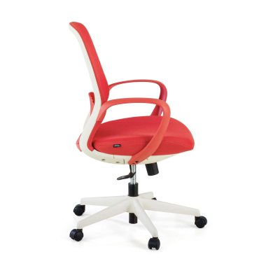 draaistoel rood whisper netstof mesh vaste armleuningen 5