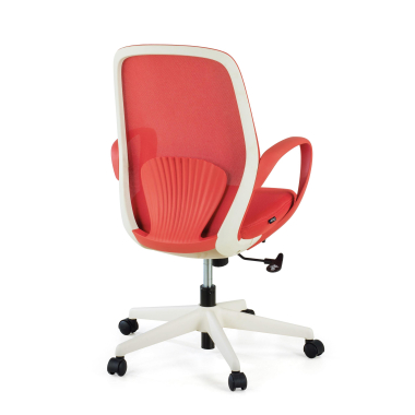 draaistoel rood whisper netstof mesh vaste armleuningen 7