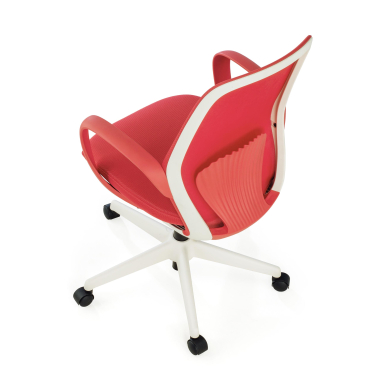 draaistoel rood whisper netstof mesh vaste armleuningen 9