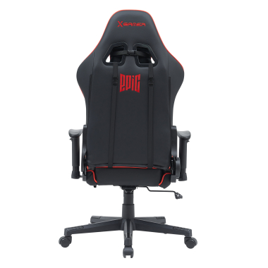 gamestoel rood epic kunstleder beweegbare armleuningen lumbale en cervicale kussen hoofdsteun uitschuifbare voetensteun 6
