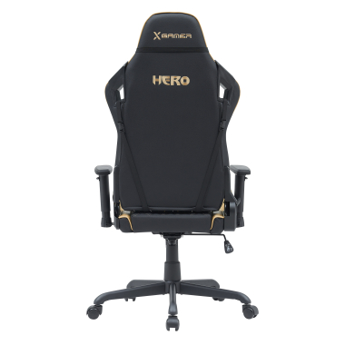 gamestoel geel hero kunstleder beweegbare armleuningen lumbale en cervicale kussen hoofdsteun 6