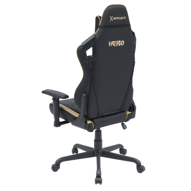 gamestoel geel hero kunstleder beweegbare armleuningen lumbale en cervicale kussen hoofdsteun 8