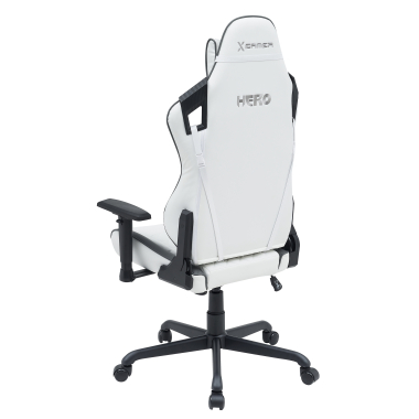 gamestoel wit grijs hero kunstleder beweegbare armleuningen lumbale en cervicale kussen hoofdsteun 9