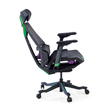 gamestoel groen blooddragon netstof mesh 6d verstelbare armleuningen lumbale steun hoofdsteun 7
