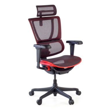 gamestoel rood gamingstoel netstof mesh 5d verstelbare armleuningen lumbale steun hoofdsteun 1