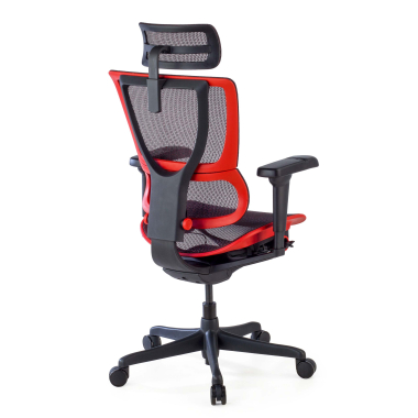 gamestoel rood gamingstoel netstof mesh 5d verstelbare armleuningen lumbale steun hoofdsteun 8