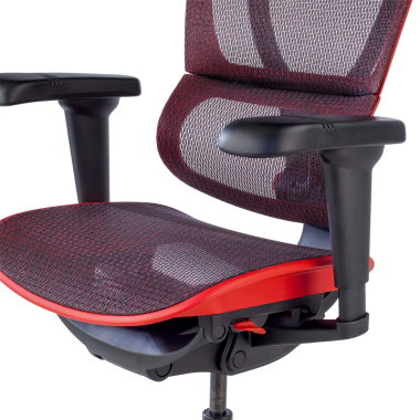 gamestoel rood gamingstoel netstof mesh 5d verstelbare armleuningen lumbale steun hoofdsteun 6
