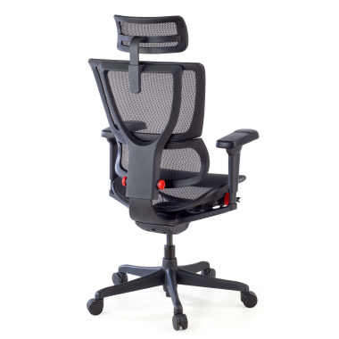 gamestoel zwart gamingstoel netstof mesh 5d verstelbare armleuningen lumbale steun hoofdsteun 10