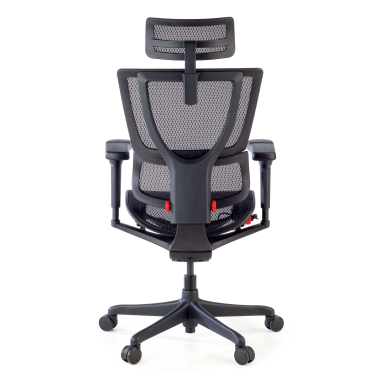 gamestoel zwart gamingstoel netstof mesh 5d verstelbare armleuningen lumbale steun hoofdsteun 9