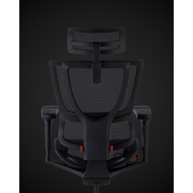 gamestoel zwart gamingstoel netstof mesh 5d verstelbare armleuningen lumbale steun hoofdsteun 3