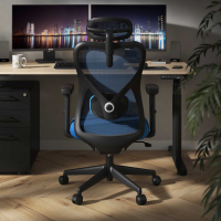 Bureaustoel Fusion black, lendensteun