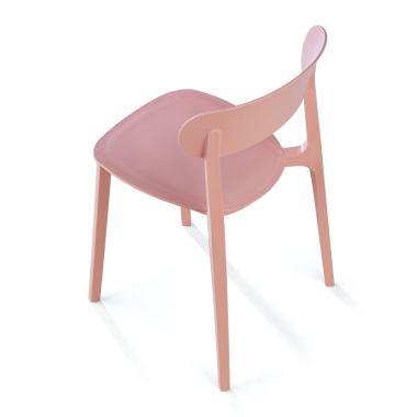 vergaderstoel roze moon kunststof zonder armleuningen 9