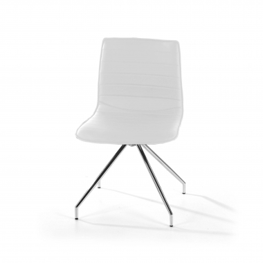 refurbished bureaustoel wit alisa kunstleder zonder armleuningen 8