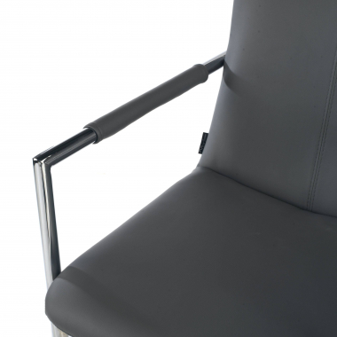refurbished bureaustoel grijs dallas kunstleder vaste armleuningen 7