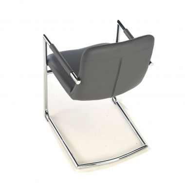 refurbished bureaustoel grijs dallas kunstleder vaste armleuningen 8