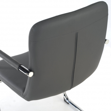 refurbished bureaustoel grijs dallas kunstleder vaste armleuningen 5