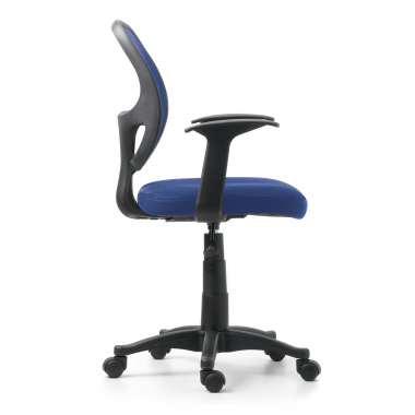 refurbished bureaustoel blauw one netstof mesh vaste armleuningen 5