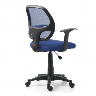 refurbished bureaustoel blauw one netstof mesh vaste armleuningen 7