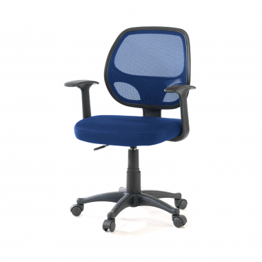 refurbished bureaustoel blauw one netstof mesh vaste armleuningen 8