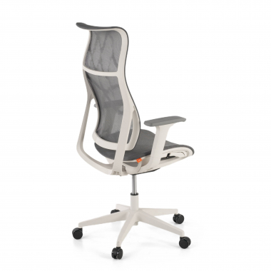 refurbished bureaustoel grijs stay netstof mesh beweegbare armleuningen 3
