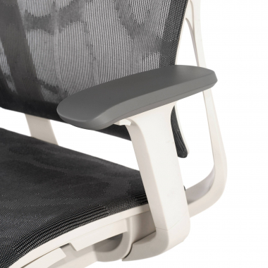 refurbished bureaustoel grijs stay netstof mesh beweegbare armleuningen 6